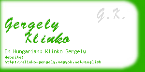 gergely klinko business card